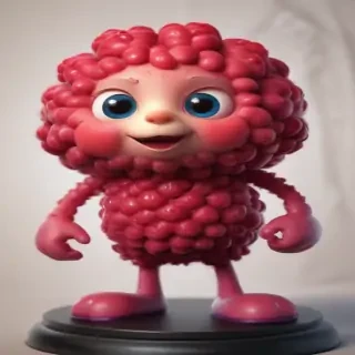 cartoon raspberry