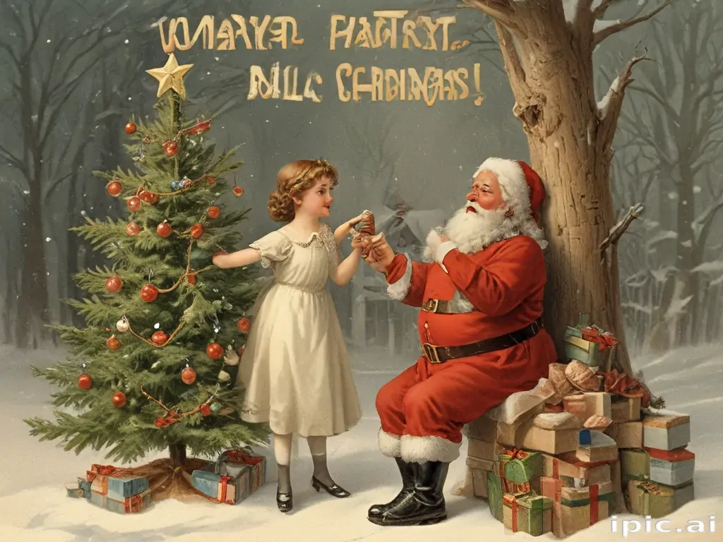 vintage merry christmas image