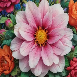 colourful flower drawing