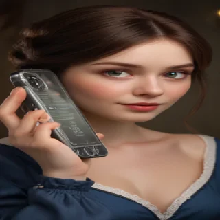 holding phone