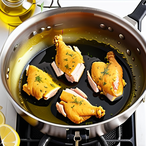 frying chicken in olive oil