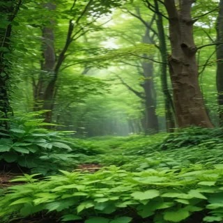 background green leaves