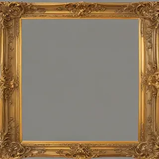 rectangle golden frame png
