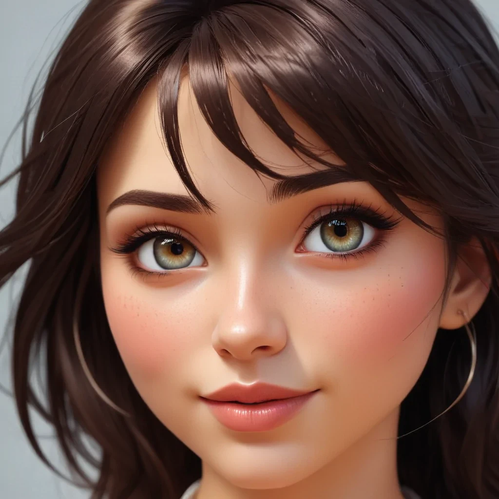 brunette cartoon character