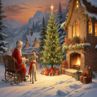 vintage christmas images to print