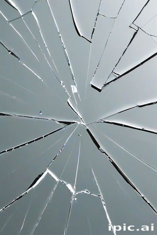 cracked glass transparent
