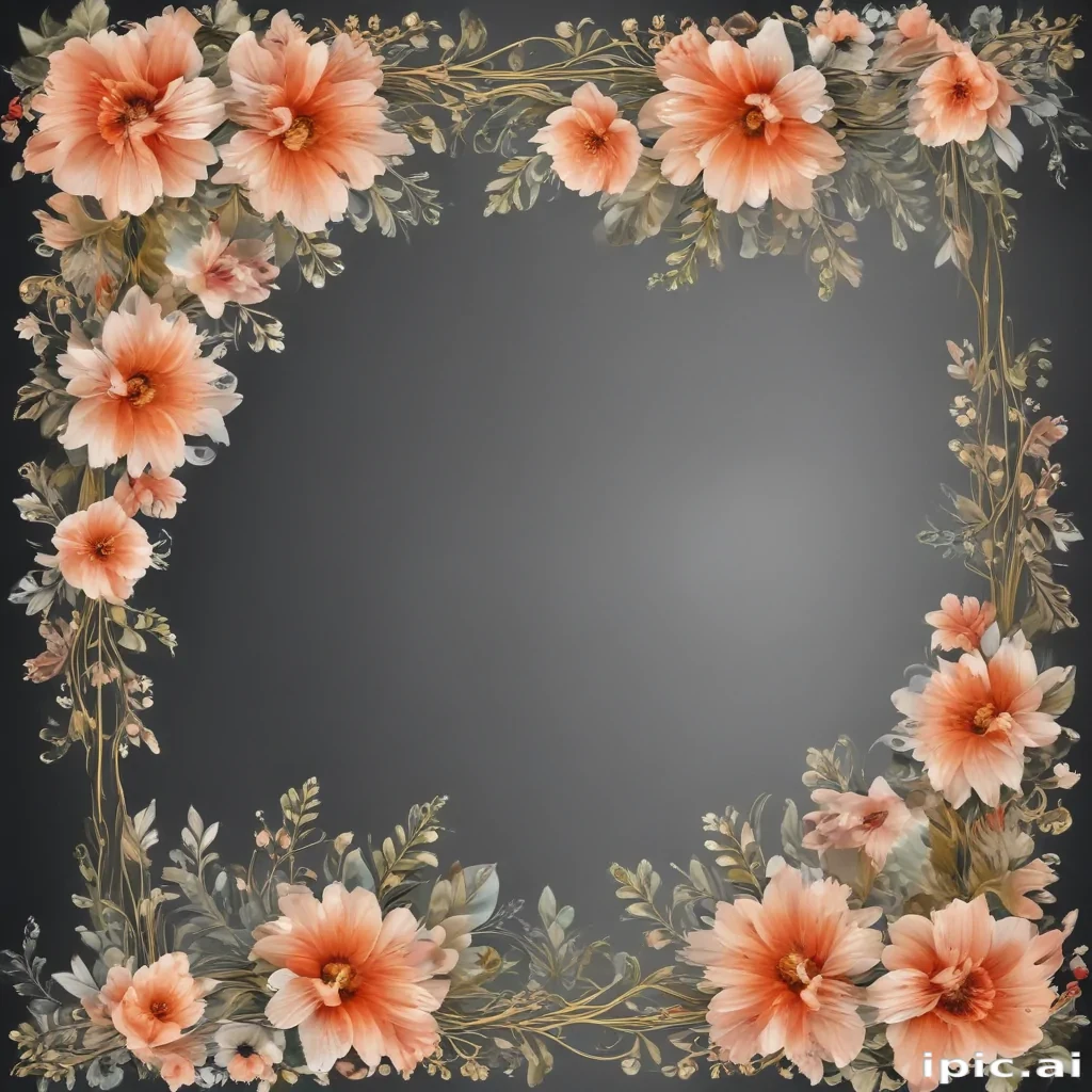 transparent floral border