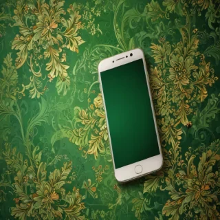 green wallpaper phone