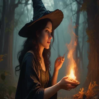 vintage witch art