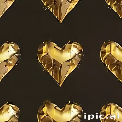 gold heart wallpaper