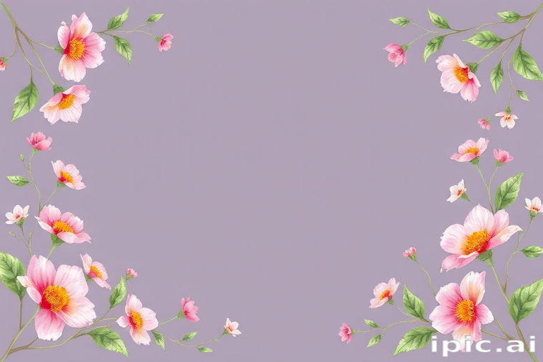 flower border transparent