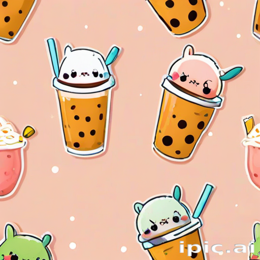 cute boba backgrounds