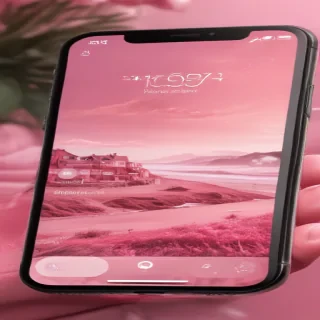 pink home screen