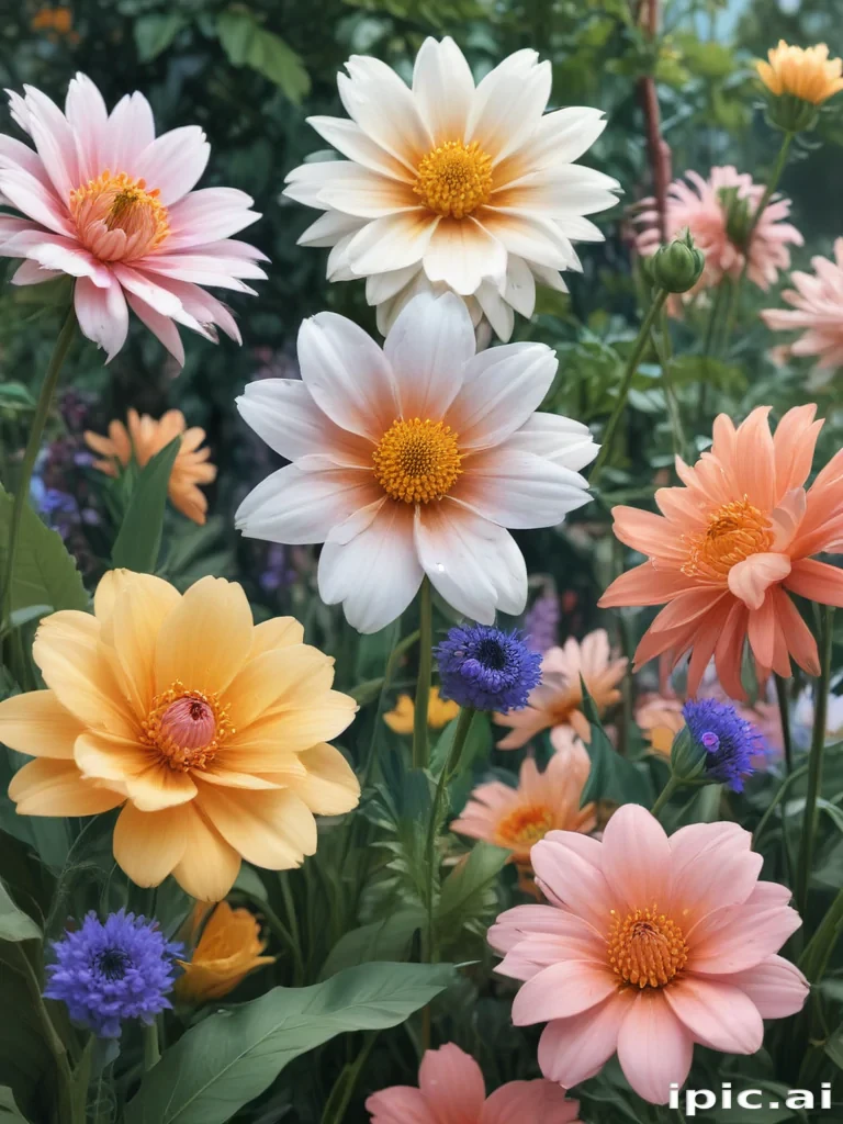 cartoon flowers aesthetic
