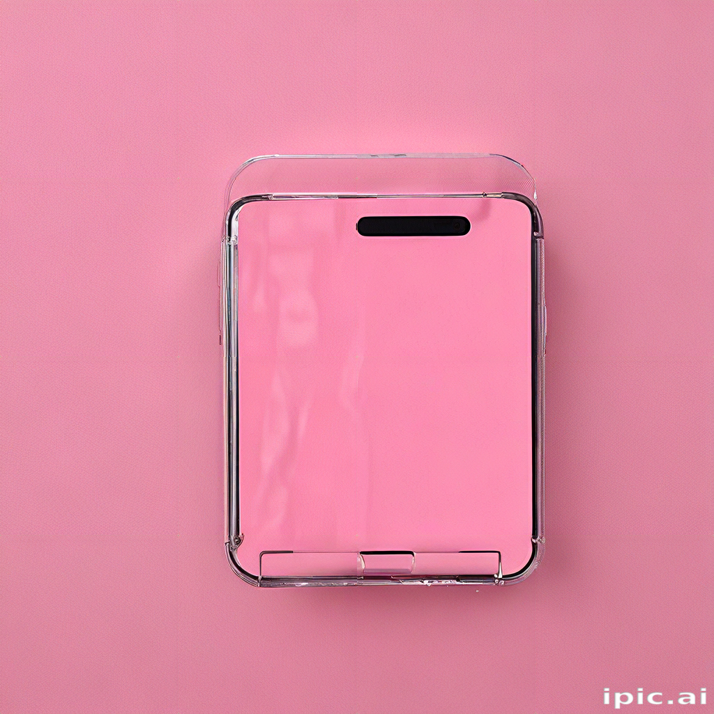 Pink Raspberry Phone Stylish Pink Smartphone Case on a Soft Pink Background for Modern Devices
