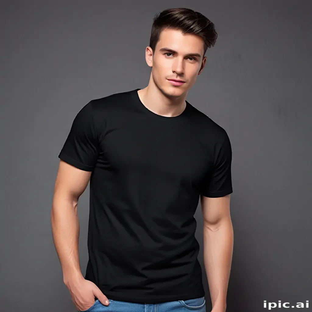 black t shirt mockup free