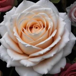 rose with black and white background