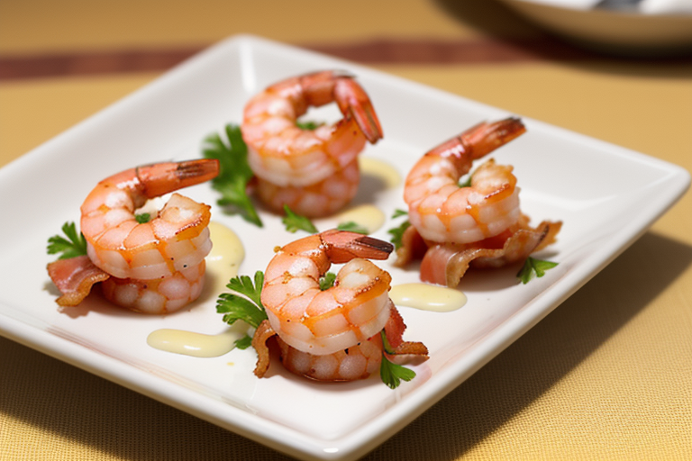 shrimp wrapped in bacon with cheese