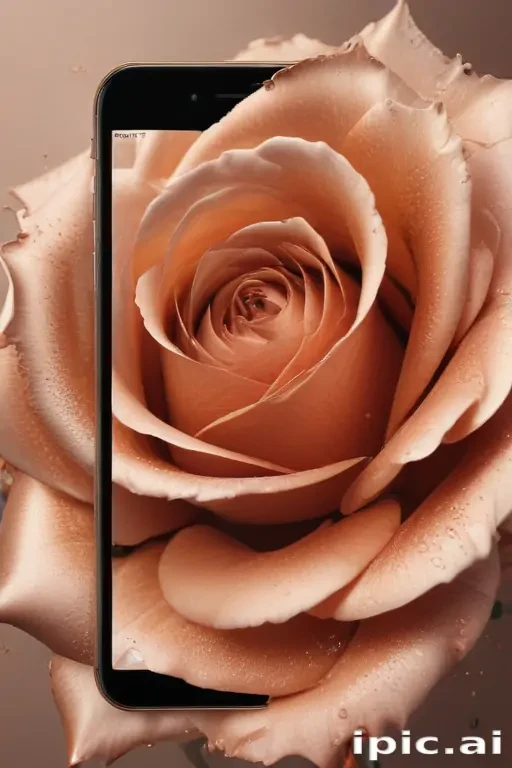 rose gold iphone screensaver