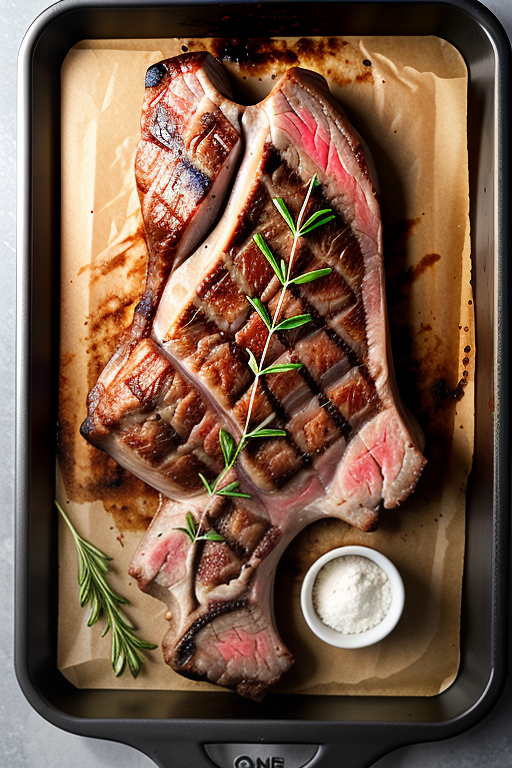 oven baked t bone steak