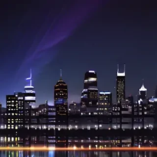 city lights background