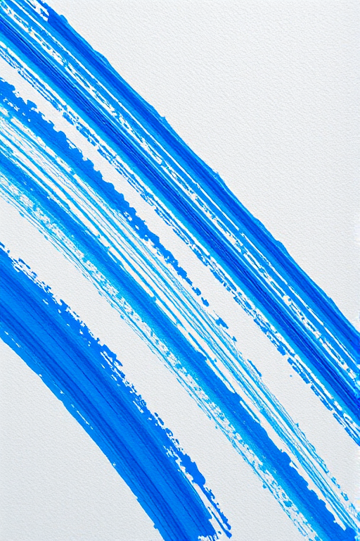 Create an abstract image featuring diagonal blue brush strokes on a textured background using a Canon EOS R5, 50mm lens, aperture f/1.8, shutter speed 1/125 sec, ISO 100, shot from a front view with a soft focus effect to enhance depth.