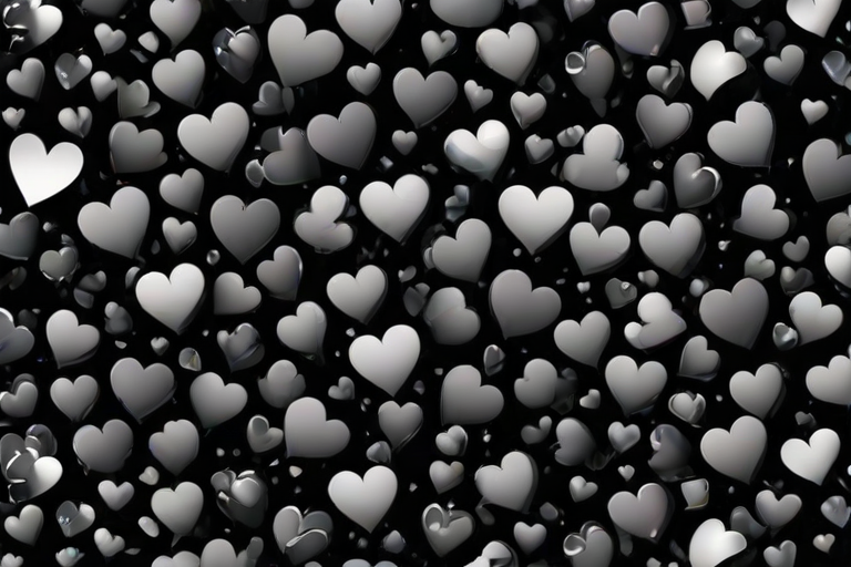 hearts background black