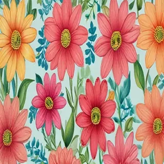 flower drawings color