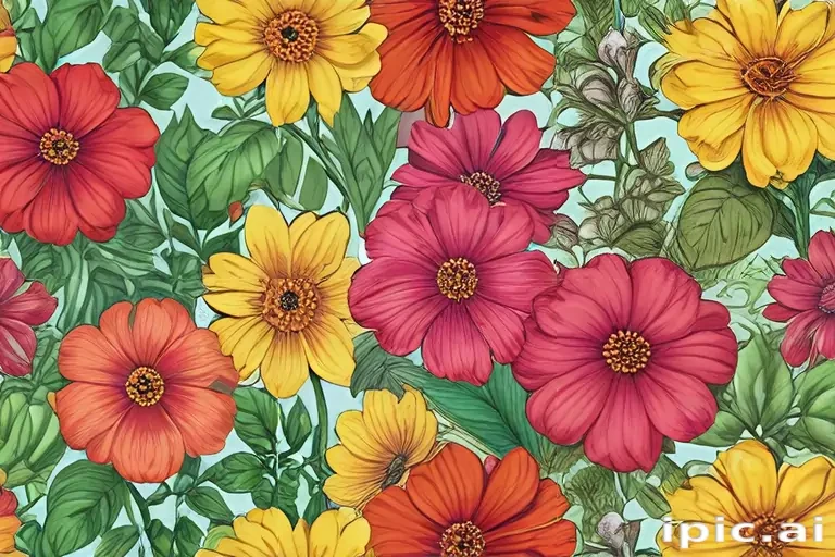 flower color drawings