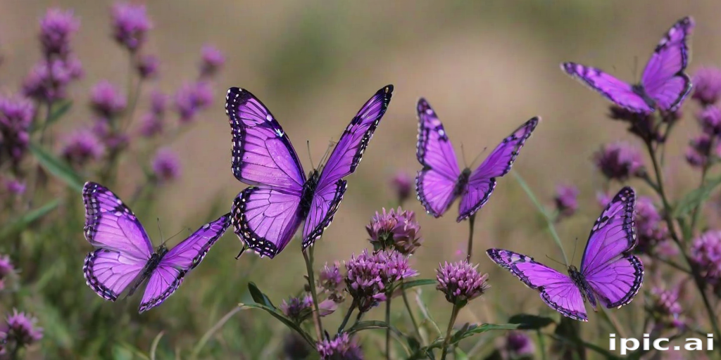 purple butterflies