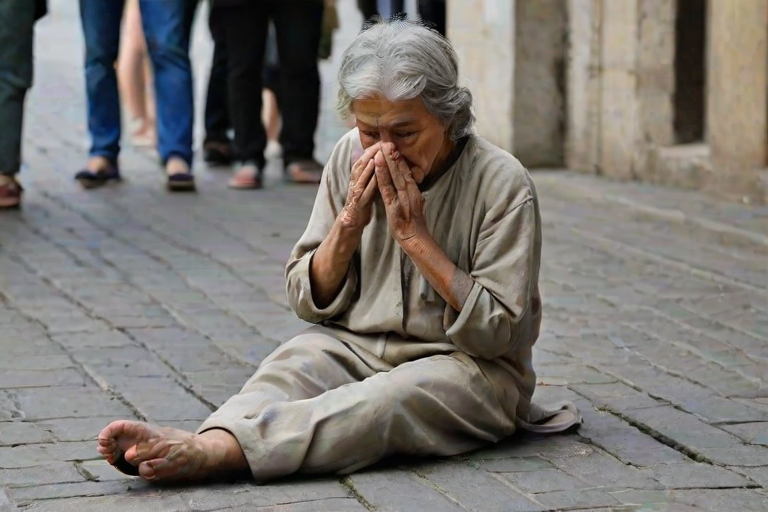 begging
