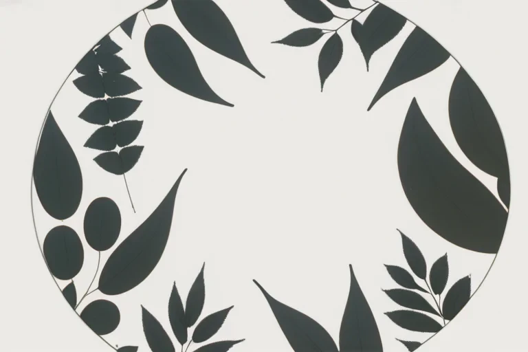 circle with leaves