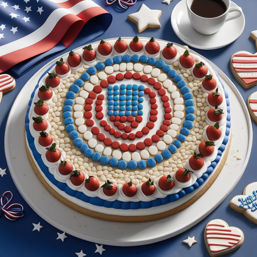 4th of july cookie cake
