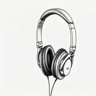 headphones drawing