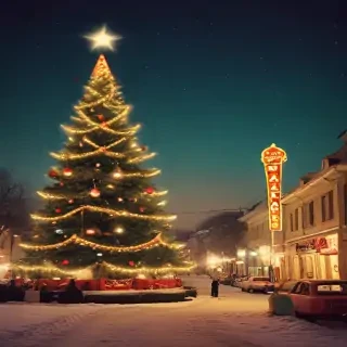 retro christmas image