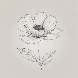 flower line art