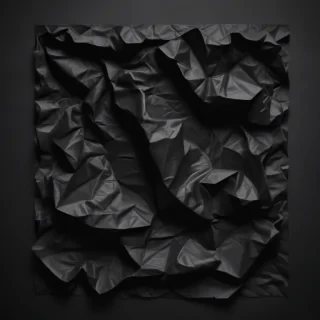 black crumpled paper
