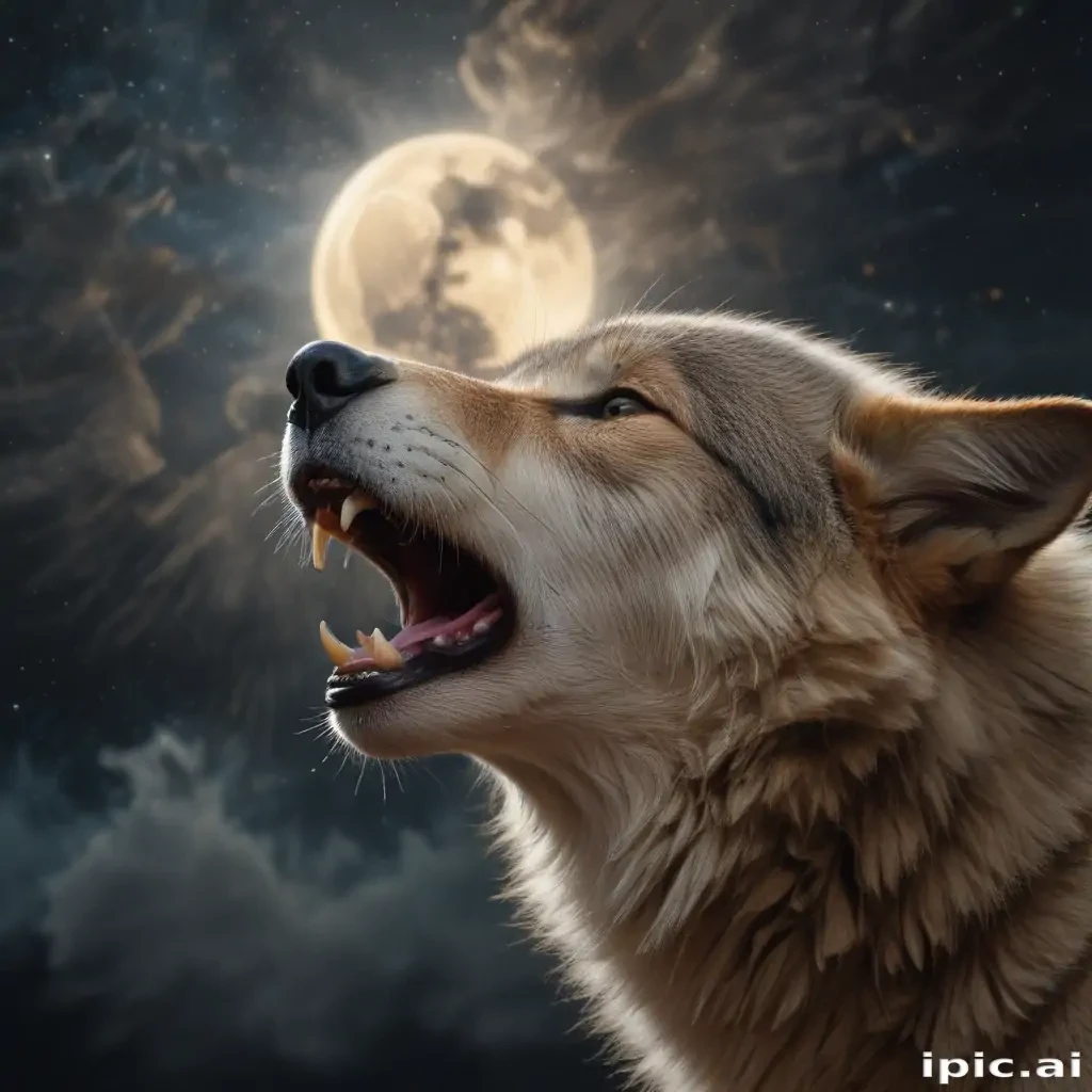 wolf howling png