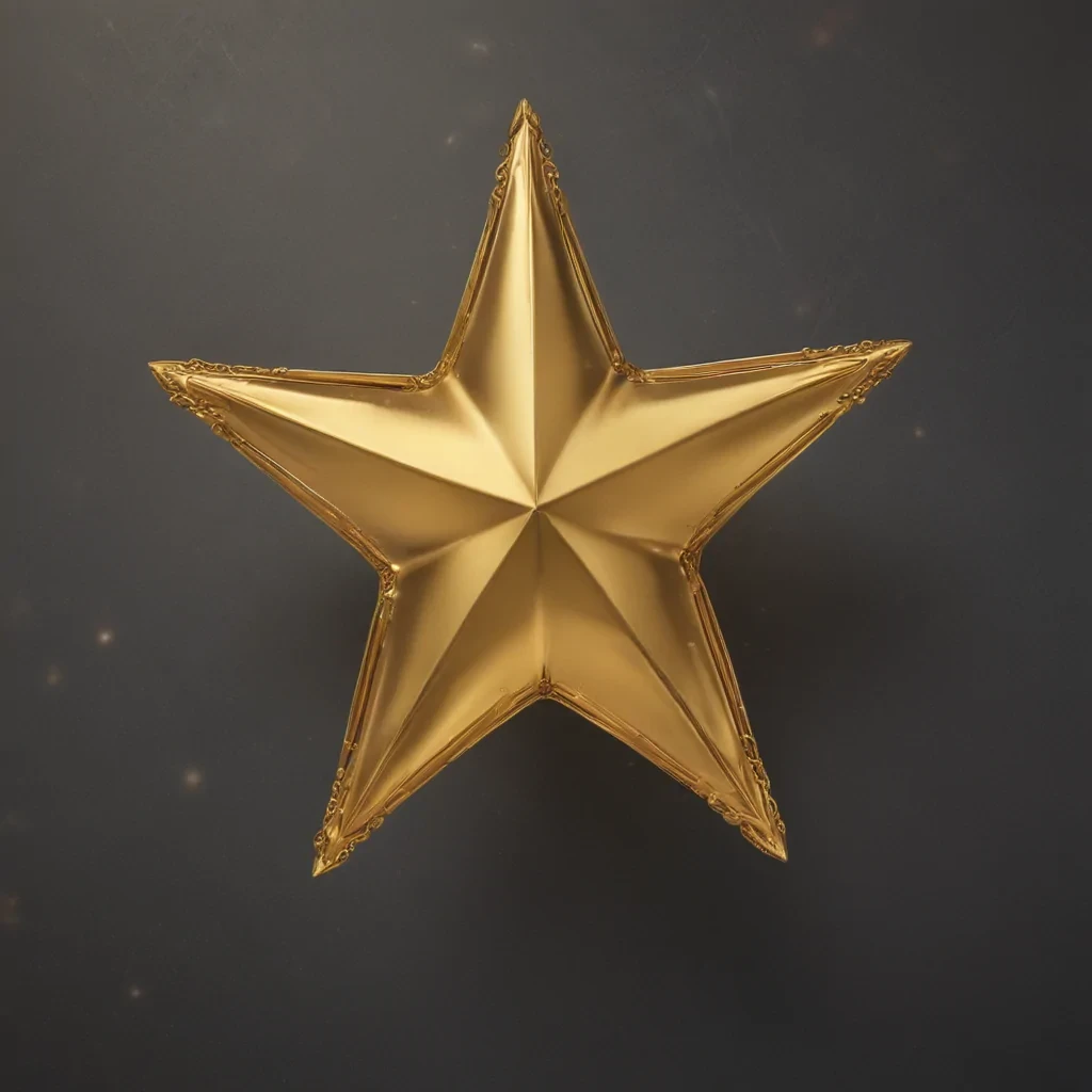 transparent gold star