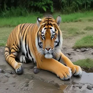 transparent tiger