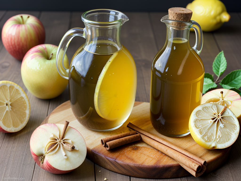 apple cider vinegar with lemon