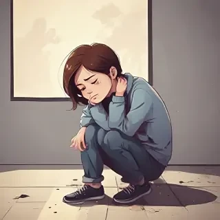 cartoon images of depression
