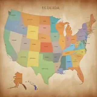 usa map with states