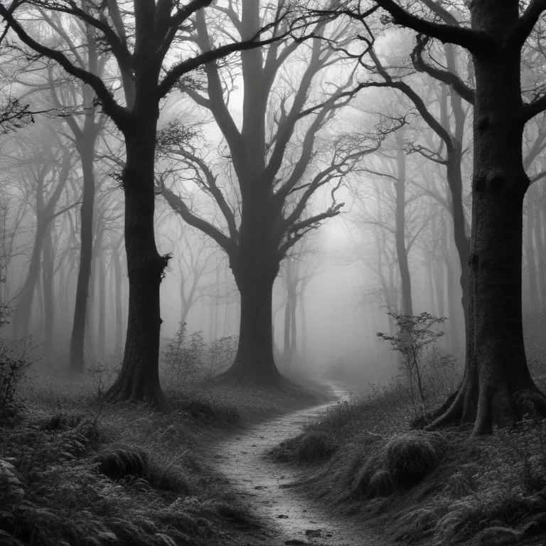 forest clipart black and white