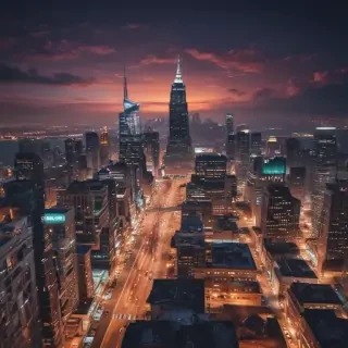 city lights background