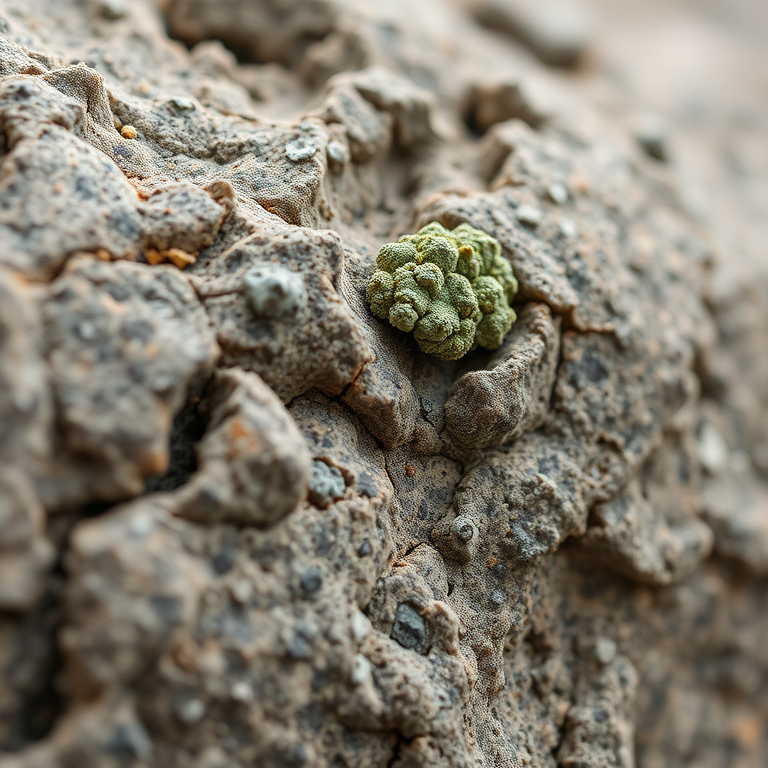 Create a high-resolution texture of weathered rock with visible lichen, captured with a DSLR camera at f/8 aperture, ISO 100, 1/60 sec shutter speed, in a close-up macro view to enhance detail and depth.
