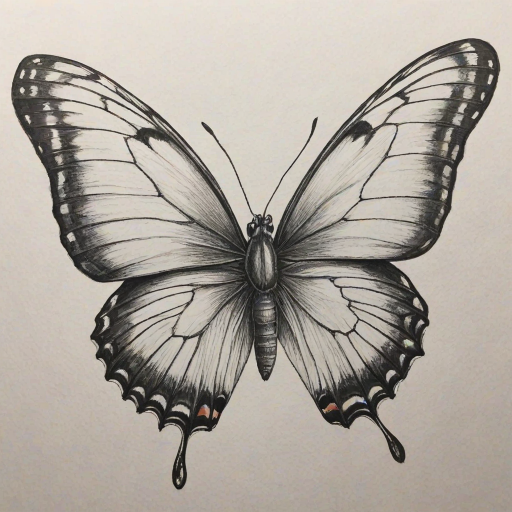 butterfly drawign