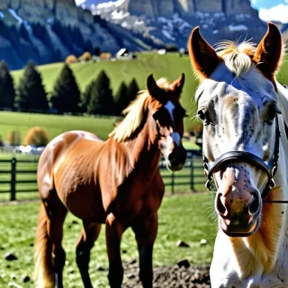 horse in background