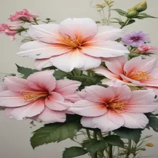 line work flowers