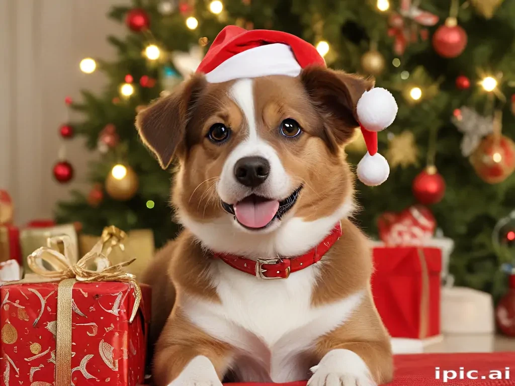 christmas dog wallpaper